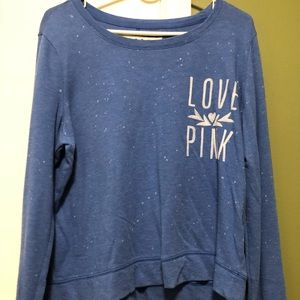 Medium Blue Love Pink VS Light Sweatshirt
